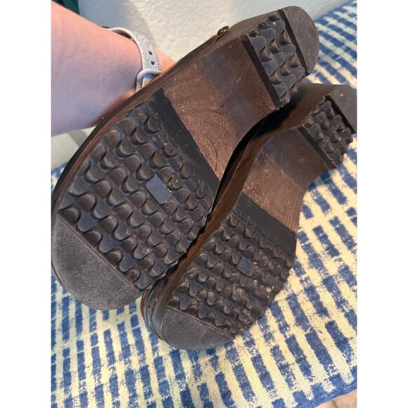 Vintage Bass Brown Patchwork Suede Clogs - Picture 4 of 6